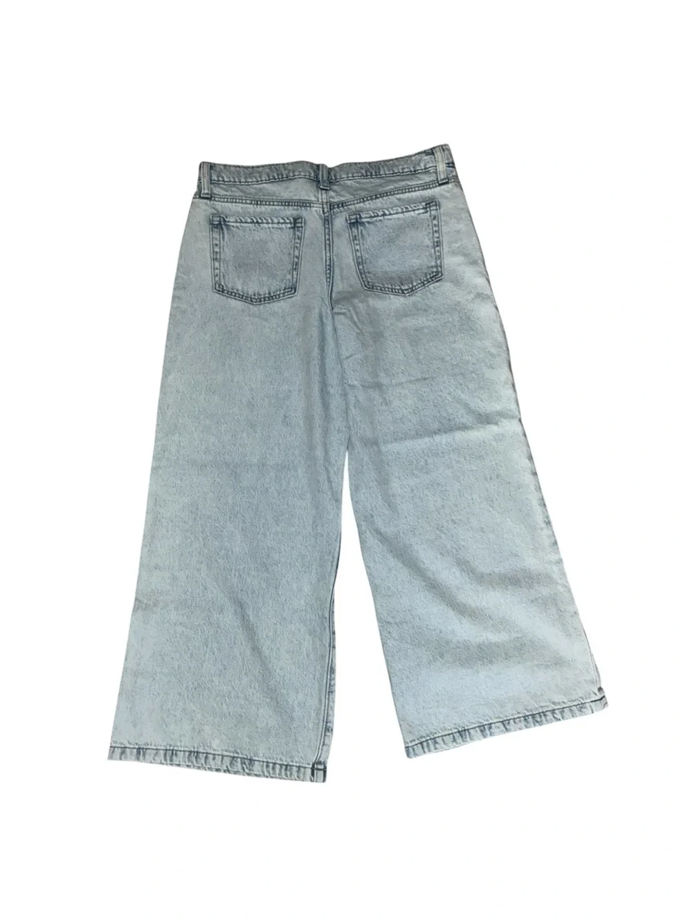 EUC GAP Kids High Rise Stride Wide-Leg Ankle Jeans 16 Plus Light Wash Y2K